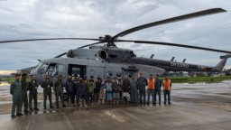 Assam floods: IAF helicopter rescues 13 fishermen marooned in Brahmaputra